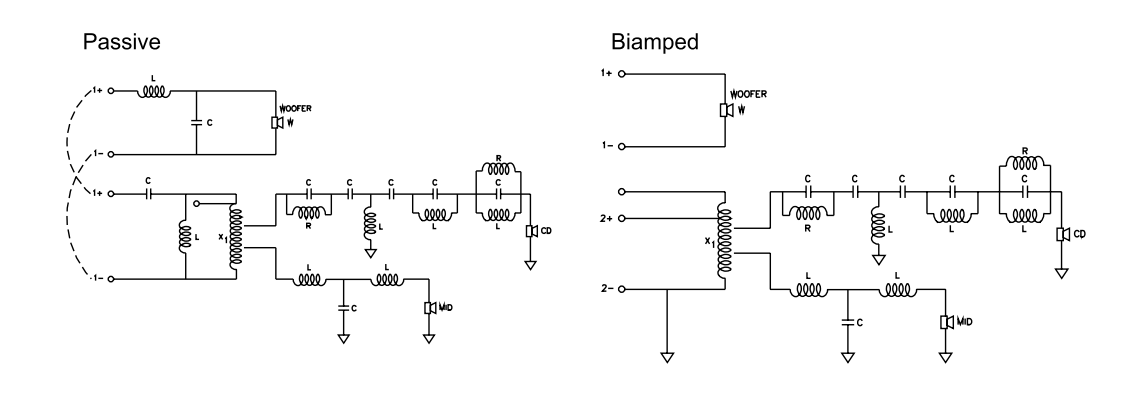 Схема акустической системы LT6403